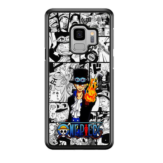 One Piece Sabo Comic Samsung Galaxy S9 Case-Rubber / Black (2D Case)-Xtracase