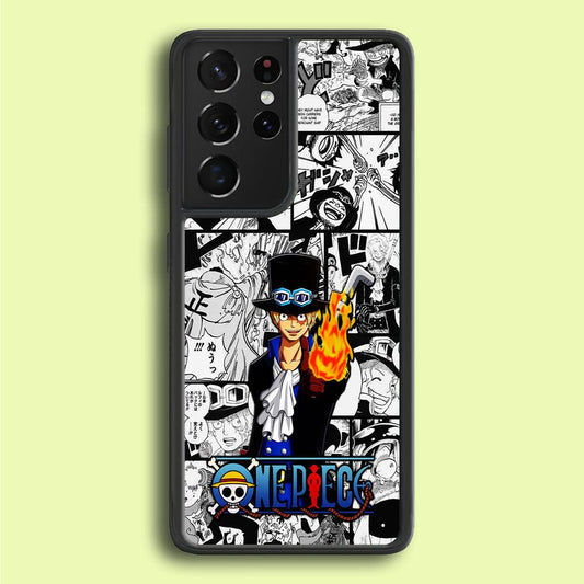 One Piece Sabo Comic Samsung Galaxy S21 Ultra Case-Plastic / Full Wrap (3D Case)-Xtracase