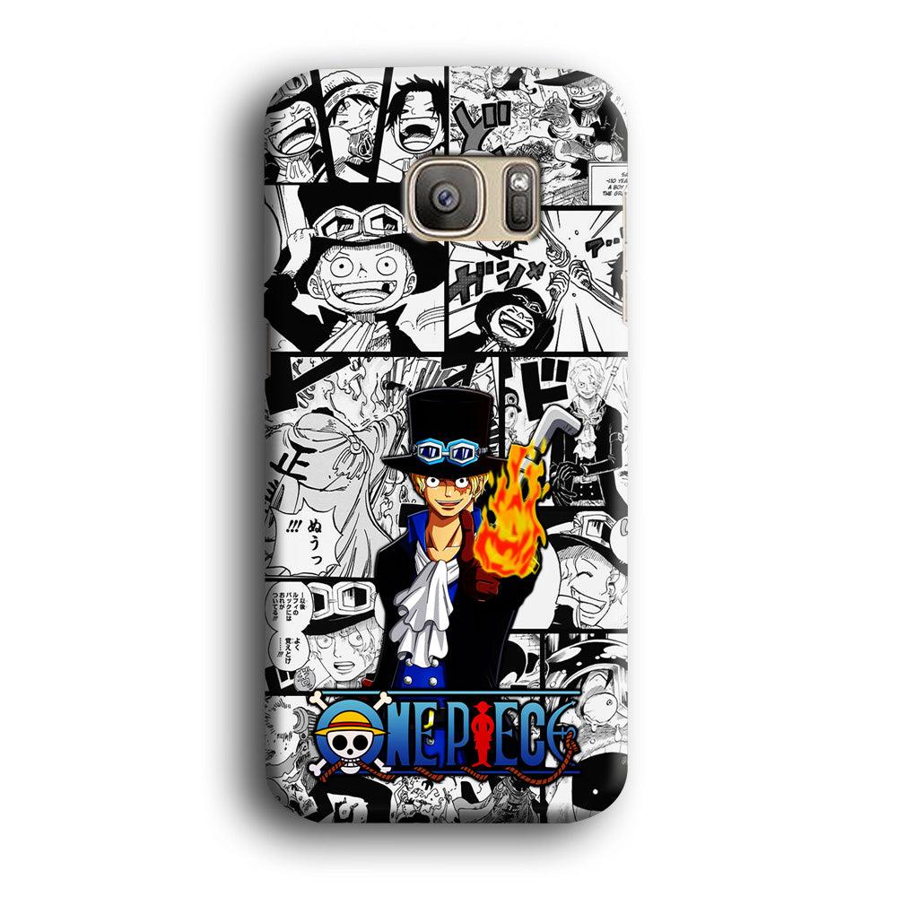 One Piece Sabo Comic Samsung Galaxy S7 Edge Case-Plastic / Full Wrap (3D Case)-Xtracase
