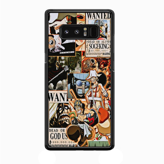 One Piece Sogeking Aesthetic Samsung Galaxy Note 8 Case-Rubber / Black (2D Case)-Xtracase