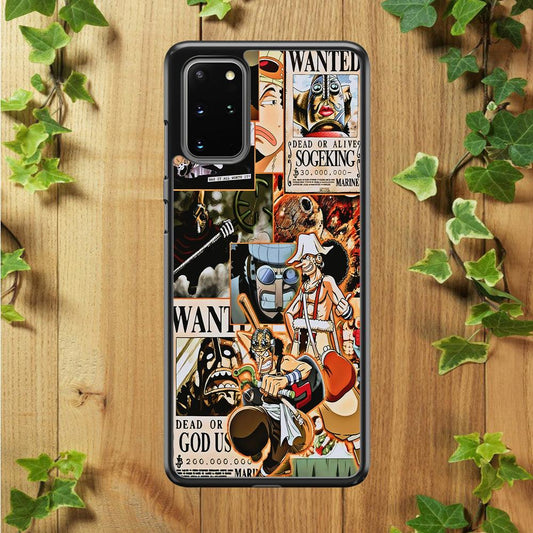 One Piece Sogeking Aesthetic Samsung Galaxy S20 Plus Case-Rubber / Black (2D Case)-Xtracase