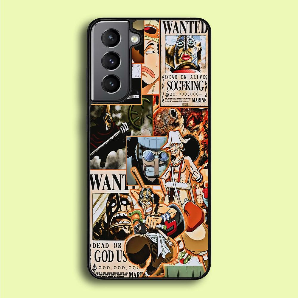 One Piece Sogeking Aesthetic Samsung Galaxy S21 Plus Case-Rubber / Black (2D Case)-Xtracase