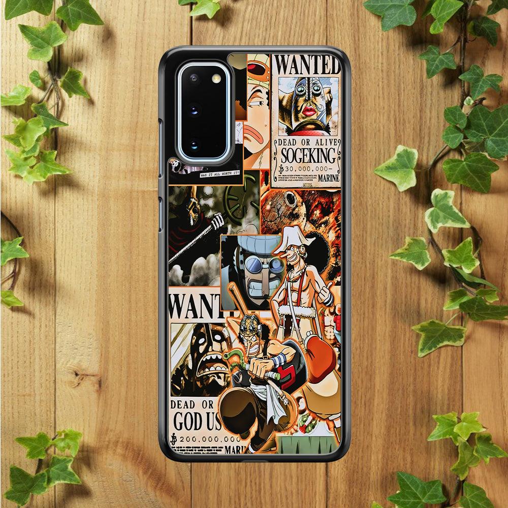 One Piece Sogeking Aesthetic Samsung Galaxy S20 Case-Rubber / Black (2D Case)-Xtracase