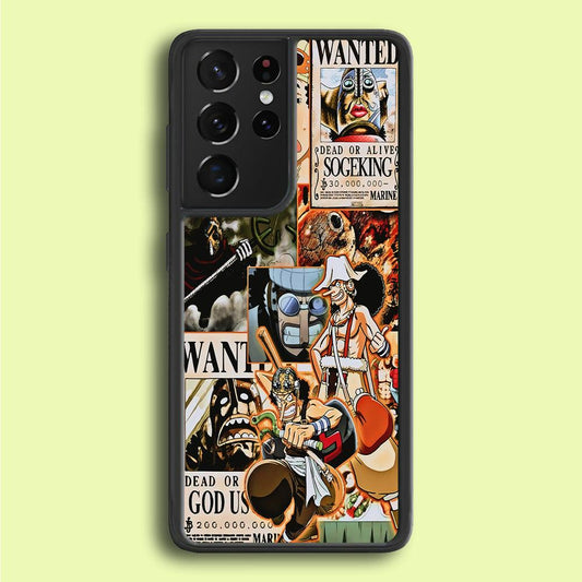 One Piece Sogeking Aesthetic Samsung Galaxy S25 Ultra Case-Rubber / Black (2D Case)-Xtracase