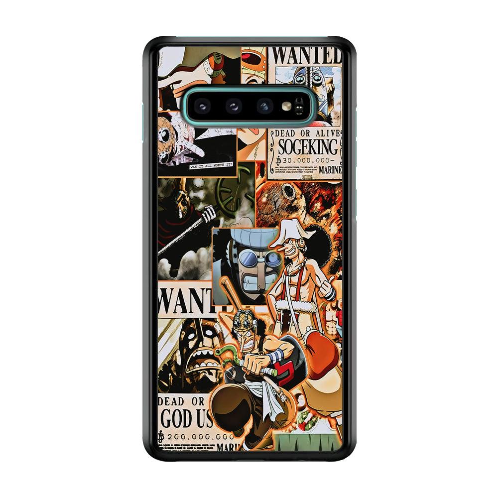 One Piece Sogeking Aesthetic Samsung Galaxy S10 Case-Rubber / Black (2D Case)-Xtracase