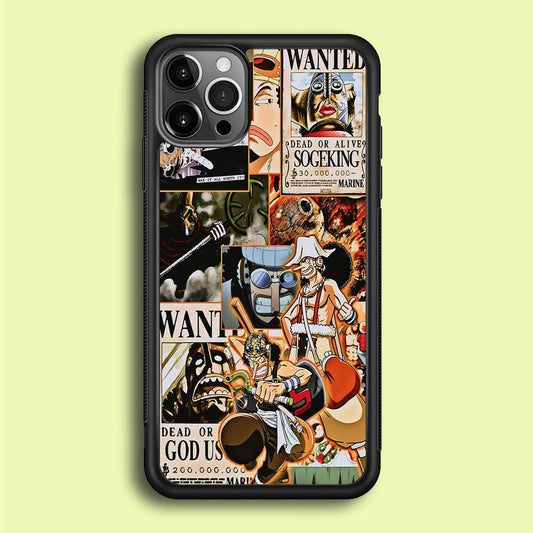 One Piece Sogeking Aesthetic iPhone 12 Pro Case-Rubber / Black (2D Case)-Xtracase