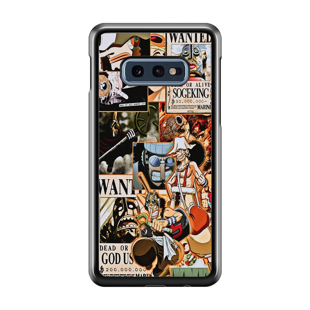 One Piece Sogeking Aesthetic Samsung Galaxy S10E Case-Rubber / Black (2D Case)-Xtracase