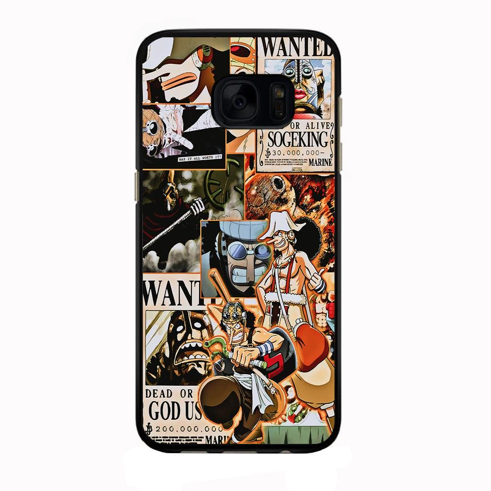 One Piece Sogeking Aesthetic Samsung Galaxy S7 Edge Case-Rubber / Black (2D Case)-Xtracase