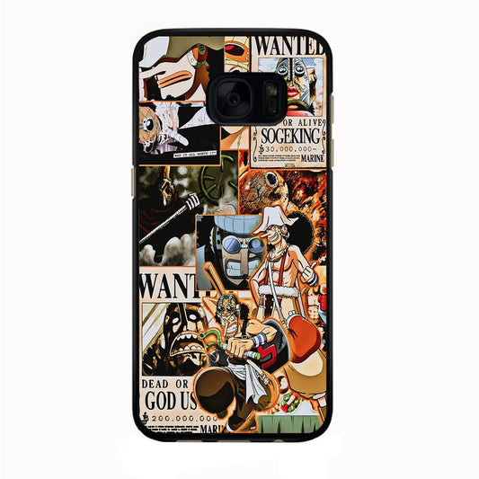 One Piece Sogeking Aesthetic Samsung Galaxy S7 Edge Case-Rubber / Black (2D Case)-Xtracase