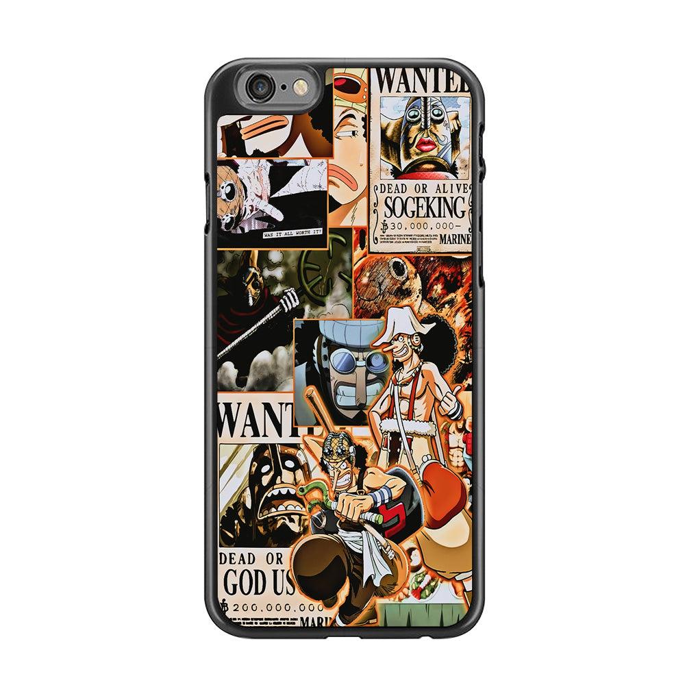 One Piece Sogeking Aesthetic iPhone 6 | 6s Case-Rubber / Black (2D Case)-Xtracase