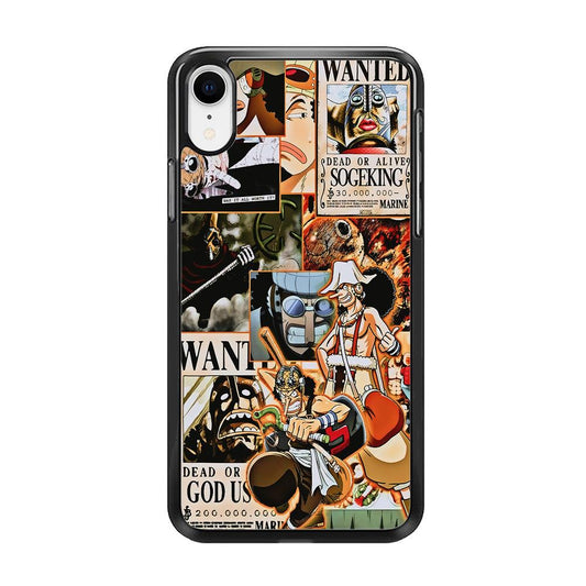 One Piece Sogeking Aesthetic iPhone XR Case-Rubber / Black (2D Case)-Xtracase