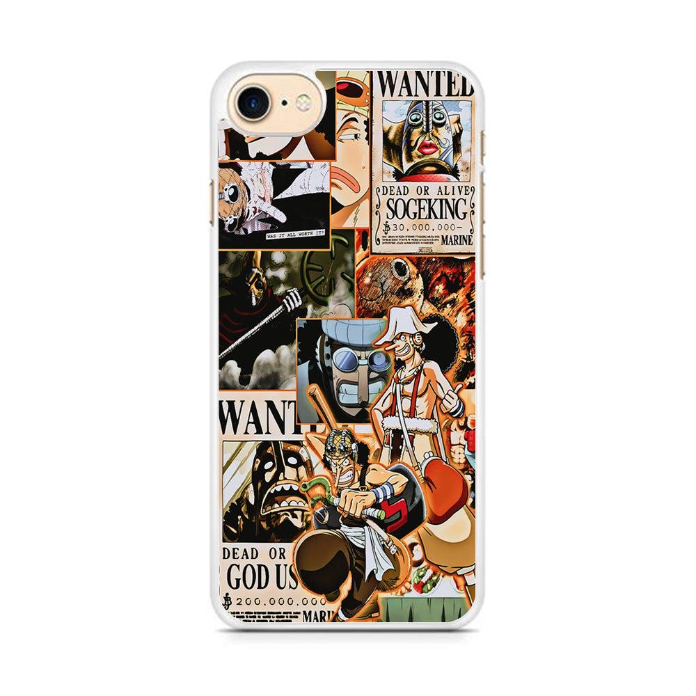 One Piece Sogeking Aesthetic iPhone 8 Case-Rubber / White (2D Case)-Xtracase