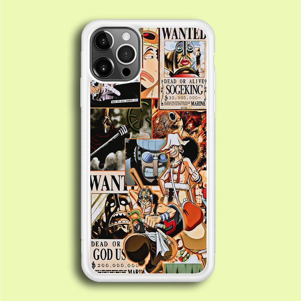 One Piece Sogeking Aesthetic iPhone 12 Pro Case-Rubber / White (2D Case)-Xtracase