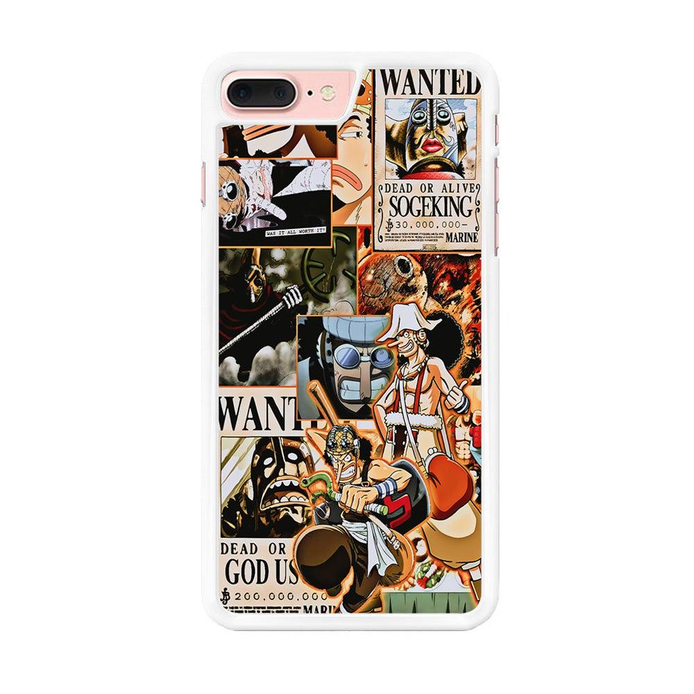 One Piece Sogeking Aesthetic iPhone 7 Plus Case-Rubber / White (2D Case)-Xtracase