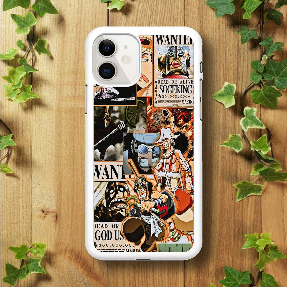 One Piece Sogeking Aesthetic iPhone 11 Case-Rubber / White (2D Case)-Xtracase