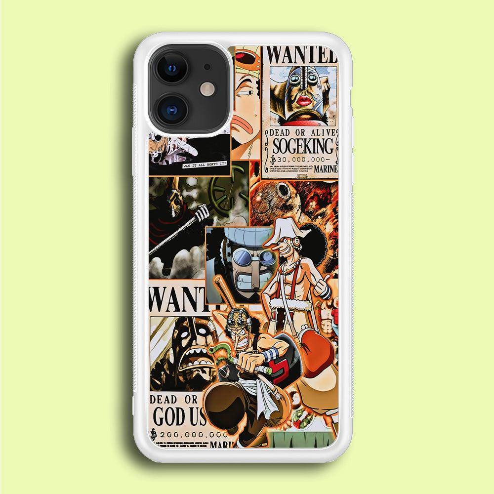 One Piece Sogeking Aesthetic iPhone 12 Mini Case-Rubber / White (2D Case)-Xtracase