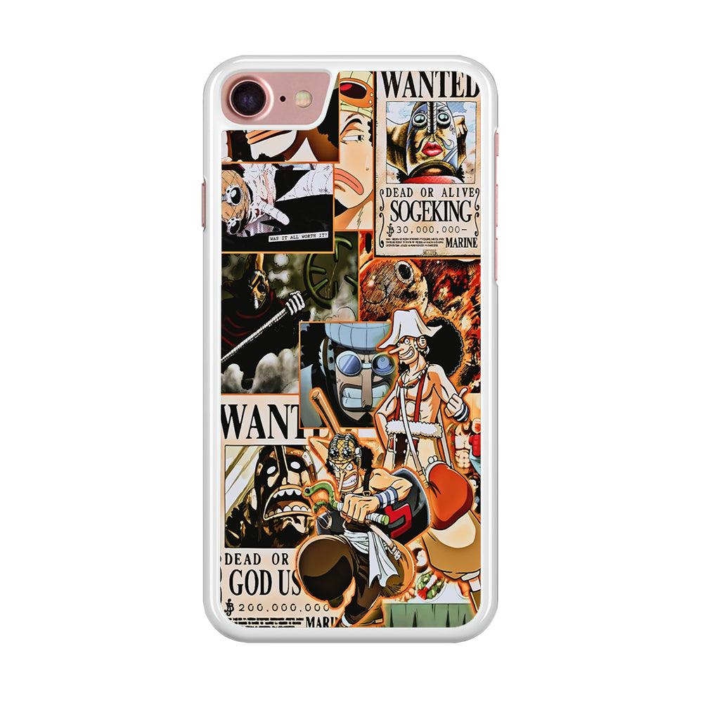 One Piece Sogeking Aesthetic iPhone SE 2020 Case-Rubber / White (2D Case)-Xtracase