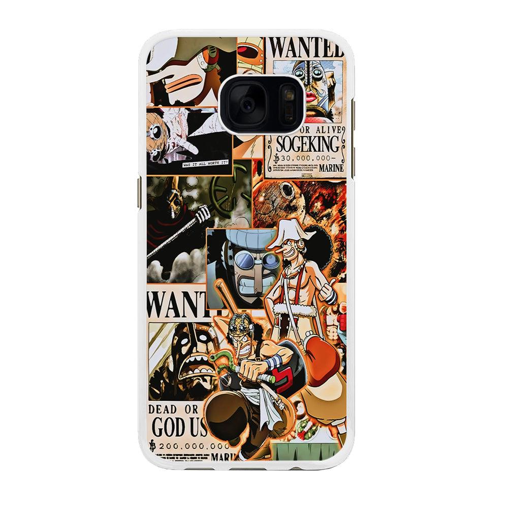 One Piece Sogeking Aesthetic Samsung Galaxy S7 Edge Case-Rubber / White (2D Case)-Xtracase