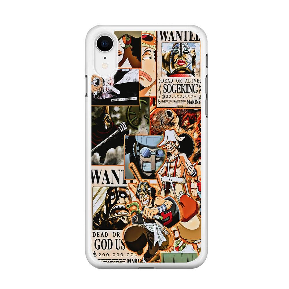 One Piece Sogeking Aesthetic iPhone XR Case-Rubber / White (2D Case)-Xtracase