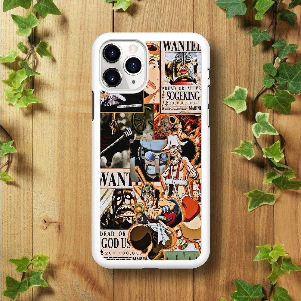 One Piece Sogeking Aesthetic iPhone 11 Pro Case-Rubber / White (2D Case)-Xtracase