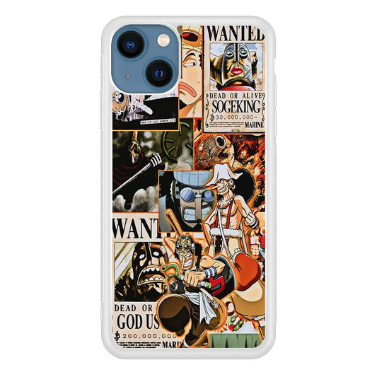 One Piece Sogeking Aesthetic iPhone 13 Mini Case-Rubber / White (2D Case)-Xtracase
