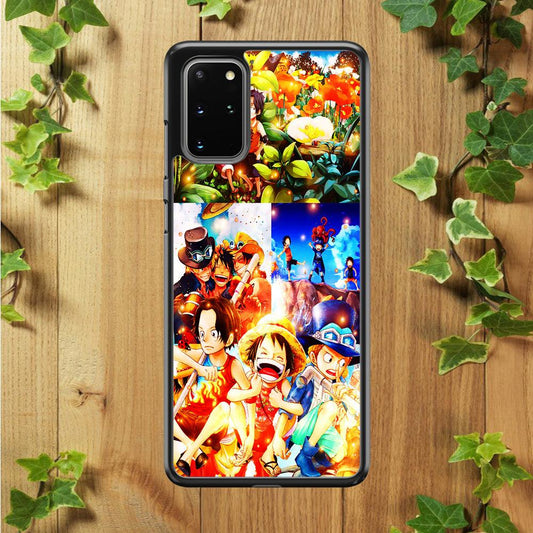One Piece Three Siblings Samsung Galaxy S20 Plus Case-Rubber / White (2D Case)-Xtracase