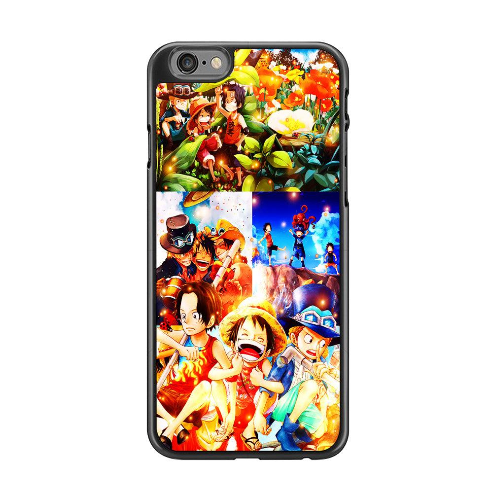 One Piece Three Siblings iPhone 6 | 6s Case-Rubber / Black (2D Case)-Xtracase