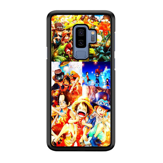 One Piece Three Siblings Samsung Galaxy S9 Plus Case-Rubber / White (2D Case)-Xtracase