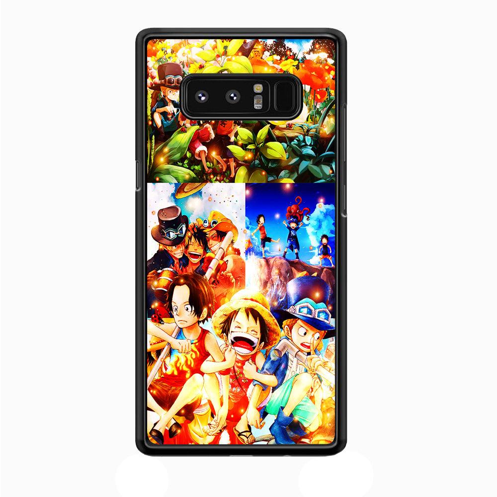 One Piece Three Siblings Samsung Galaxy Note 8 Case-Rubber / Black (2D Case)-Xtracase