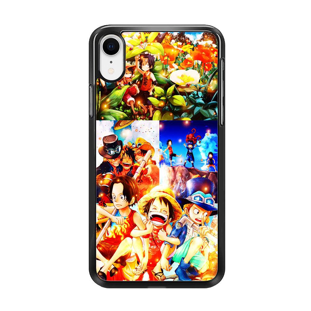 One Piece Three Siblings iPhone XR Case-Rubber / Black (2D Case)-Xtracase