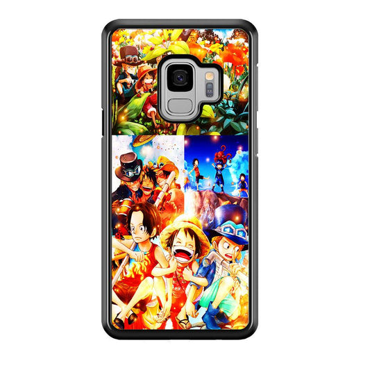 One Piece Three Siblings Samsung Galaxy S9 Case-Rubber / White (2D Case)-Xtracase