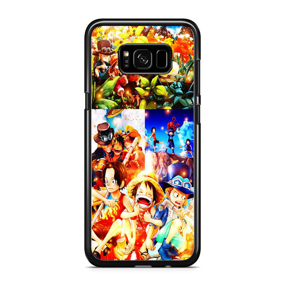 One Piece Three Siblings Samsung Galaxy S8 Case-Rubber / Black (2D Case)-Xtracase