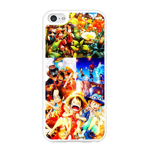 One Piece Three Siblings iPhone 6 | 6s Case-Rubber / White (2D Case)-Xtracase