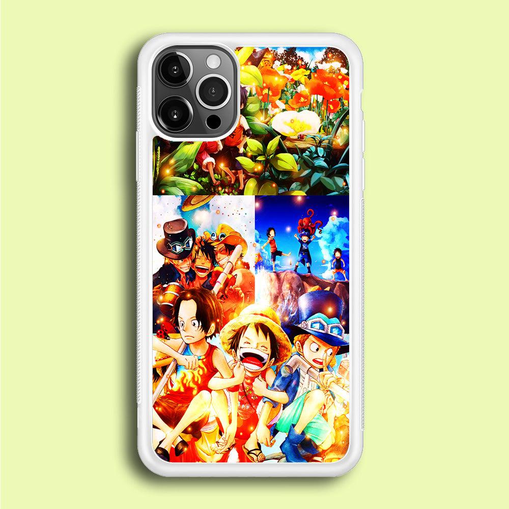 One Piece Three Siblings iPhone 12 Pro Max Case-Rubber / White (2D Case)-Xtracase