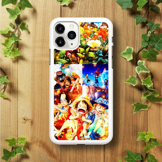 One Piece Three Siblings iPhone 11 Pro Case-Rubber / White (2D Case)-Xtracase
