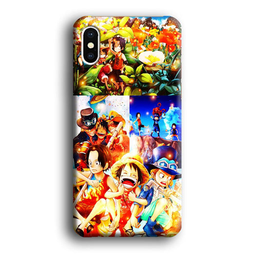 One Piece Three Siblings iPhone X Case-Plastic / Full Wrap (3D Case)-Xtracase