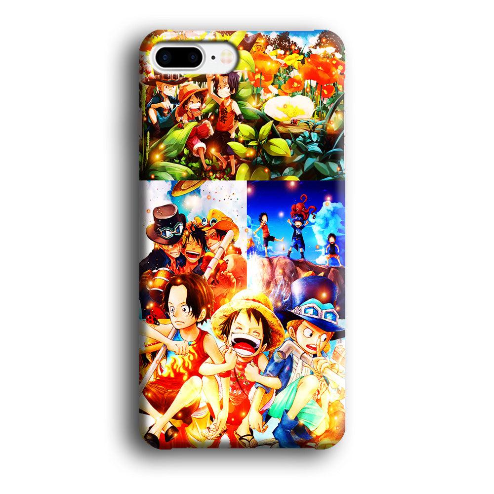 One Piece Three Siblings iPhone 7 Plus Case-Plastic / Full Wrap (3D Case)-Xtracase