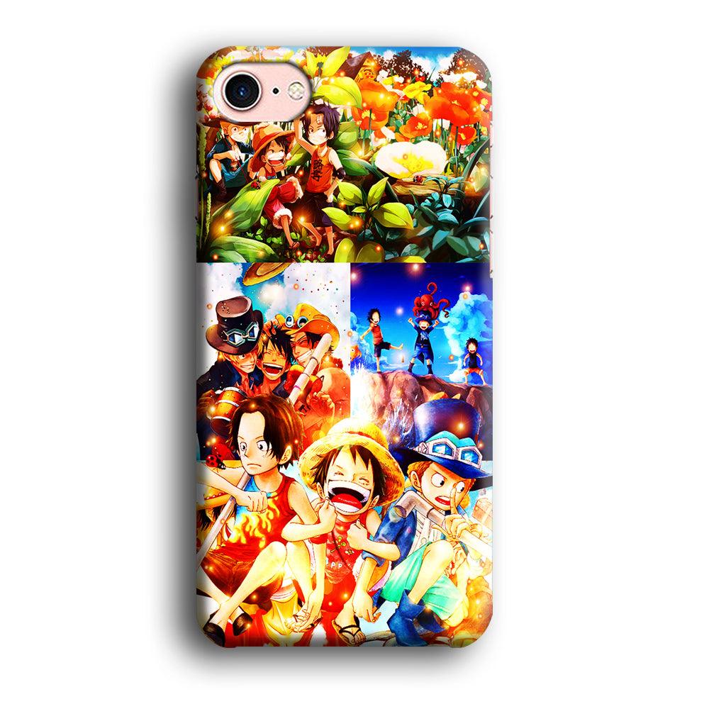 One Piece Three Siblings iPhone SE 2020 Case-Plastic / Full Wrap (3D Case)-Xtracase
