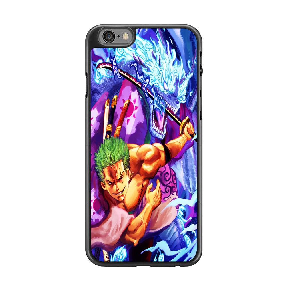 One Piece Zoro Dragon iPhone 6 | 6s Case-Rubber / Black (2D Case)-Xtracase