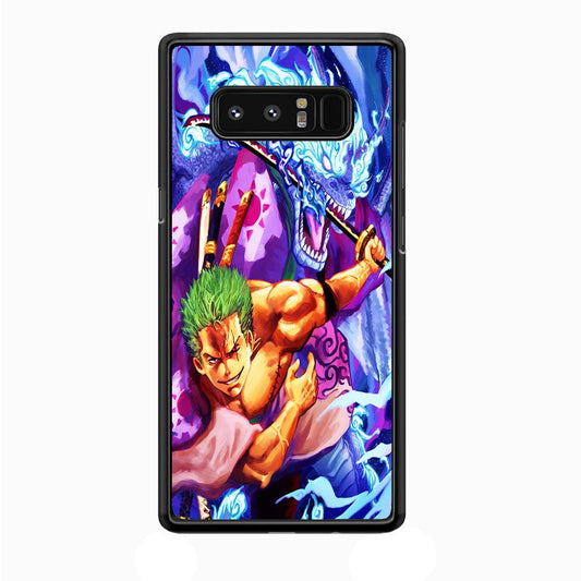 One Piece Zoro Dragon Samsung Galaxy Note 8 Case-Rubber / White (2D Case)-Xtracase