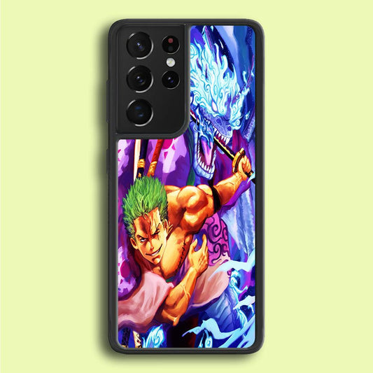One Piece Zoro Dragon Samsung Galaxy S25 Ultra Case-Plastic / Full Wrap (3D Case)-Xtracase