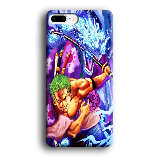 One Piece Zoro Dragon iPhone 8 Plus Case-Plastic / Full Wrap (3D Case)-Xtracase