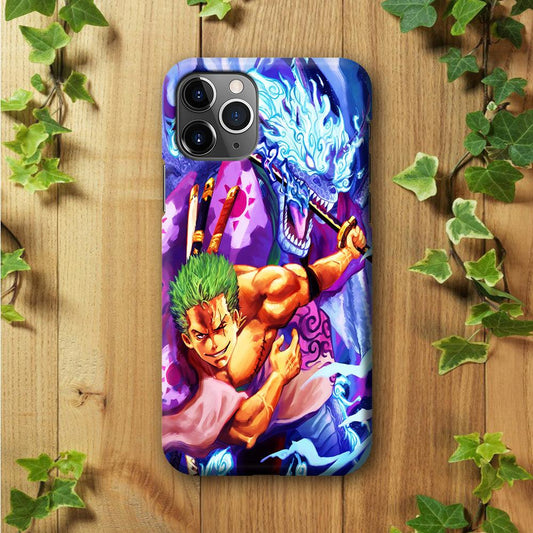 One Piece Zoro Dragon iPhone 11 Pro Case-Plastic / Full Wrap (3D Case)-Xtracase