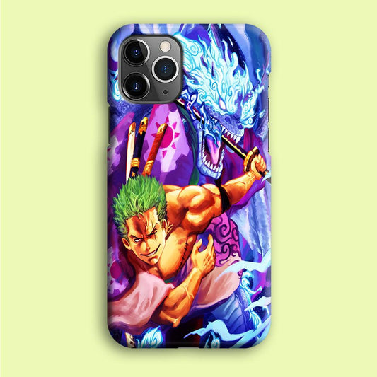 One Piece Zoro Dragon iPhone 12 Pro Case-Plastic / Full Wrap (3D Case)-Xtracase