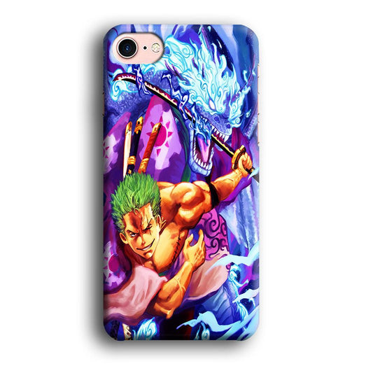 One Piece Zoro Dragon iPhone 8 Case-Plastic / Full Wrap (3D Case)-Xtracase