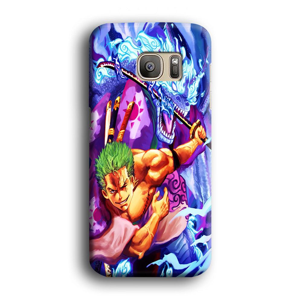 One Piece Zoro Dragon Samsung Galaxy S7 Edge Case-Plastic / Full Wrap (3D Case)-Xtracase
