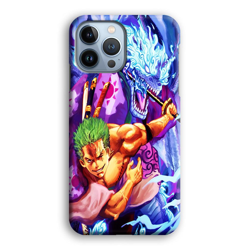 One Piece Zoro Dragon iPhone 13 Pro Case-Plastic / Full Wrap (3D Case)-Xtracase
