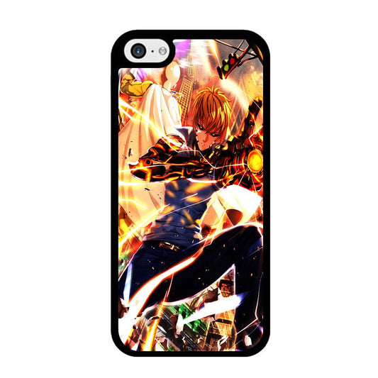 One Punch Man Genos Saitama iPhone 5 | 5s Case-Rubber / Black (2D Case)-Xtracase