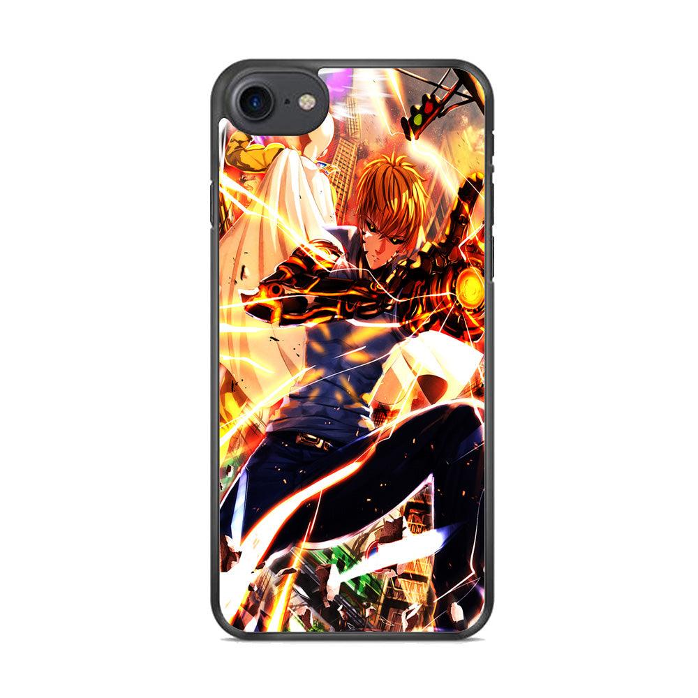 One Punch Man Genos Saitama iPhone 8 Case-Rubber / Black (2D Case)-Xtracase