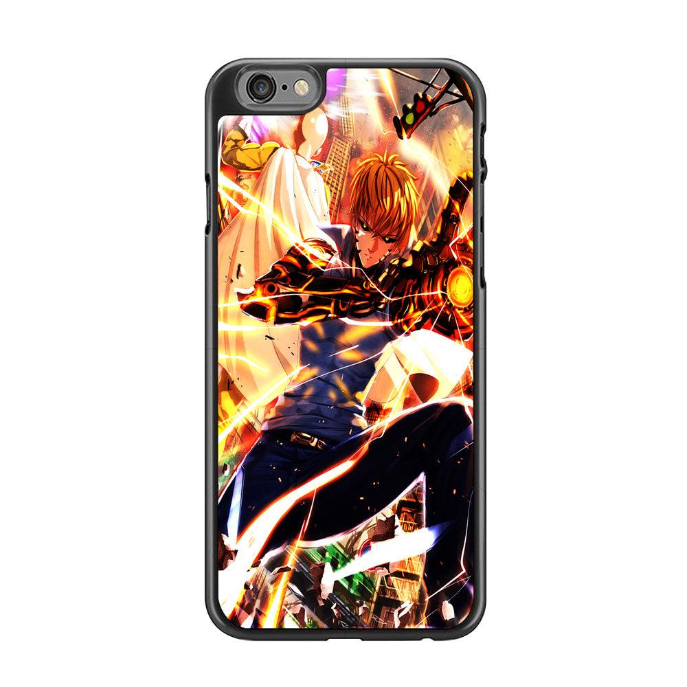 One Punch Man Genos Saitama iPhone 6 | 6s Case-Rubber / Black (2D Case)-Xtracase